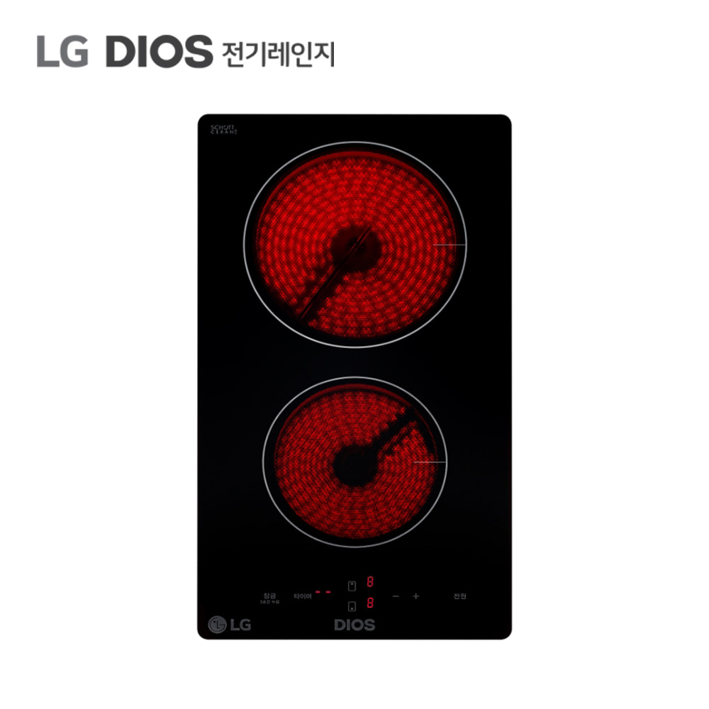 LG DIOS 빌트인 전기레인지 하이라이트 2구 BER2G 전국무료설치배송